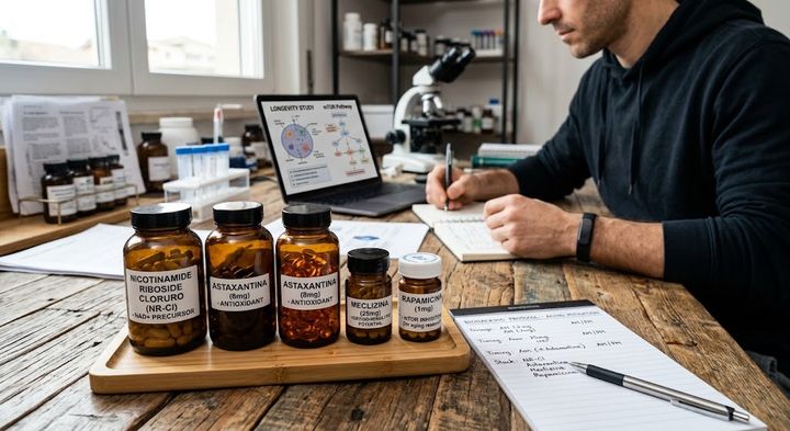 NR-Cl + Astaxantina + Meclizina + Rapamicina: un'analisi pragmatica sulla co-assunzione in Italia